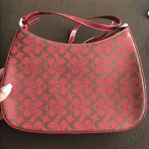 Red hand bag